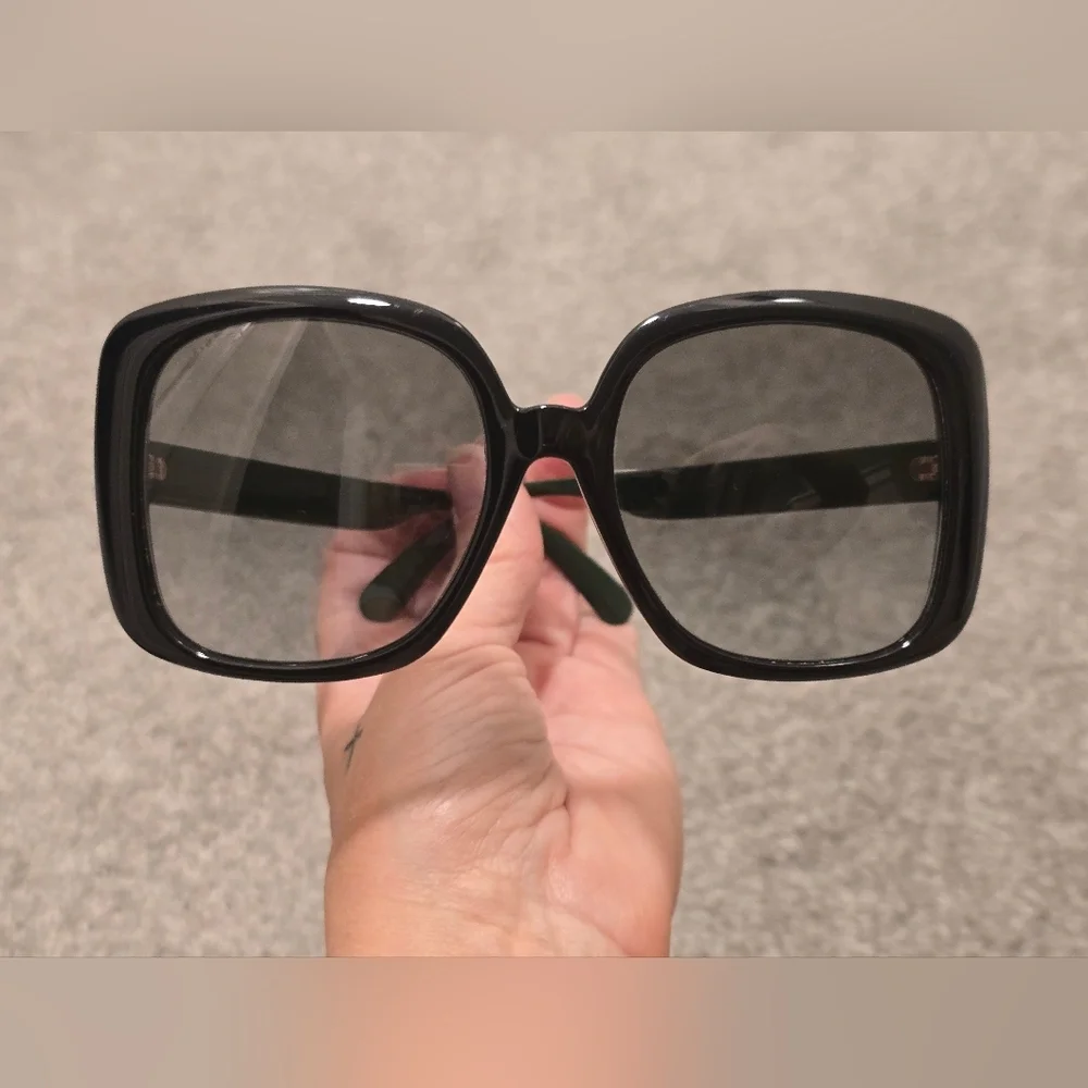 GUCCI GG0714SA 001 Black Green and Red Stripe Sunglasses- Authentic